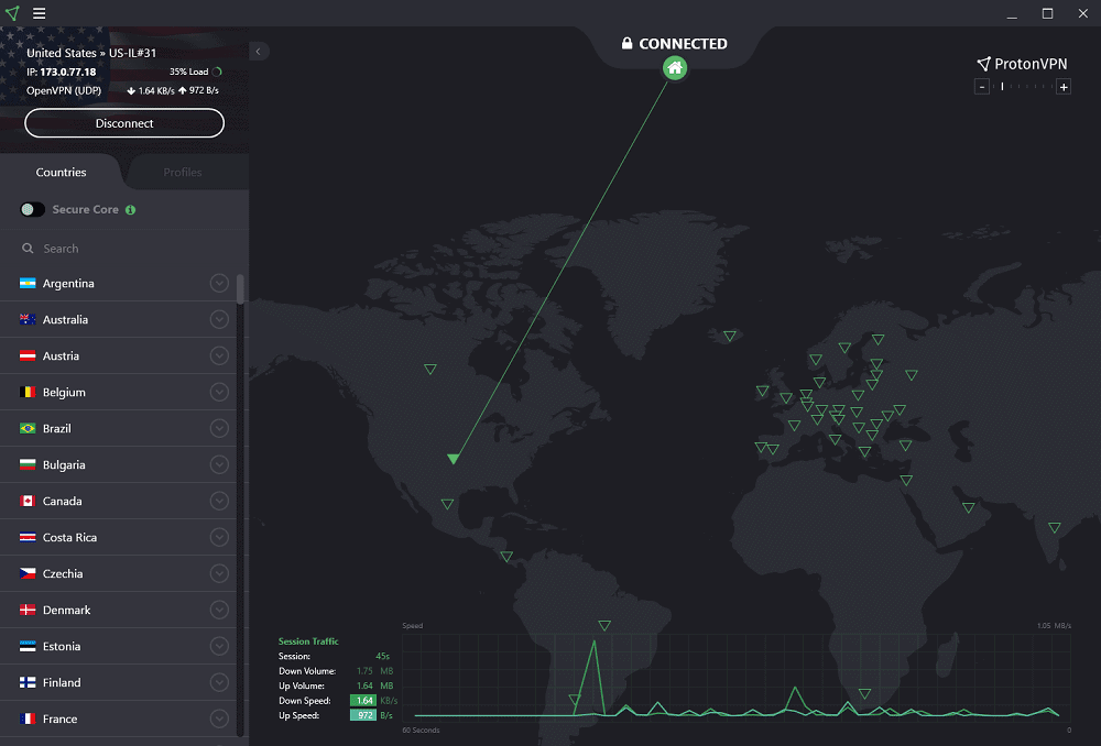 ProtonVPN works with netflix