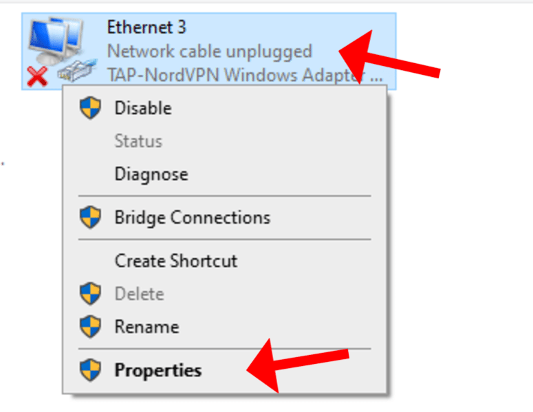 trouble shooting nordvpn netflix dns windows properties