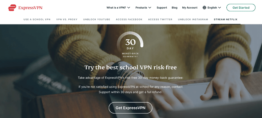 unblock netflix at school or work expressvpn