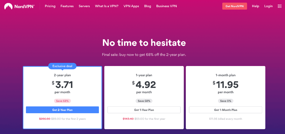 nordvpn prices