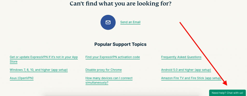 ExpressVPN live chat