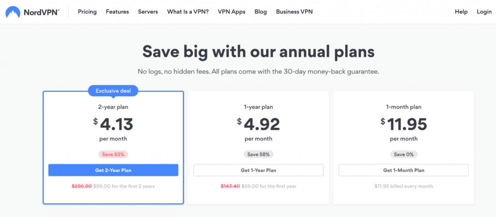 nord vpn pricing