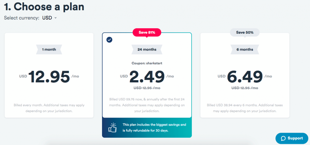 surfshark pricing