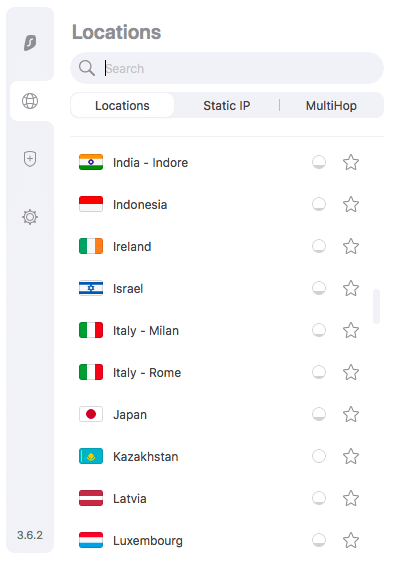 Surfshark VPN server locations