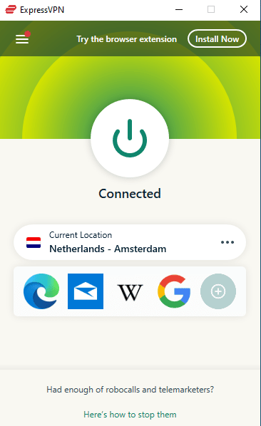 expressvpn connected