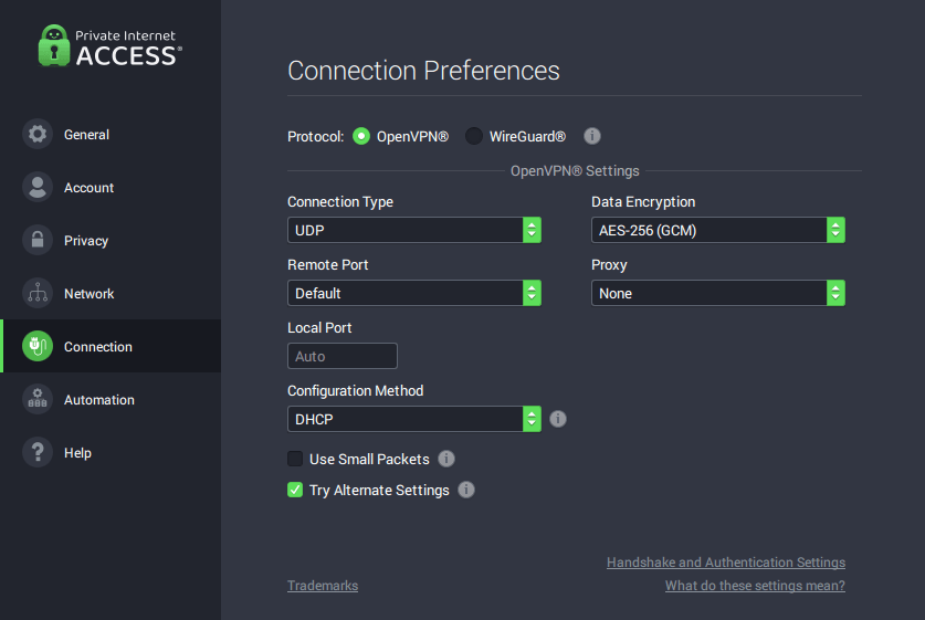 Choose a different protocol