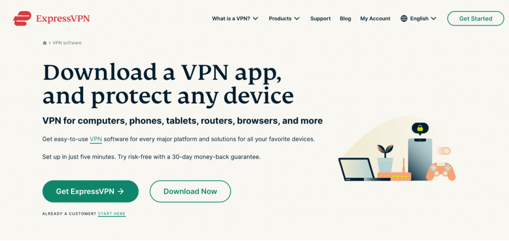 expressvpn landing page