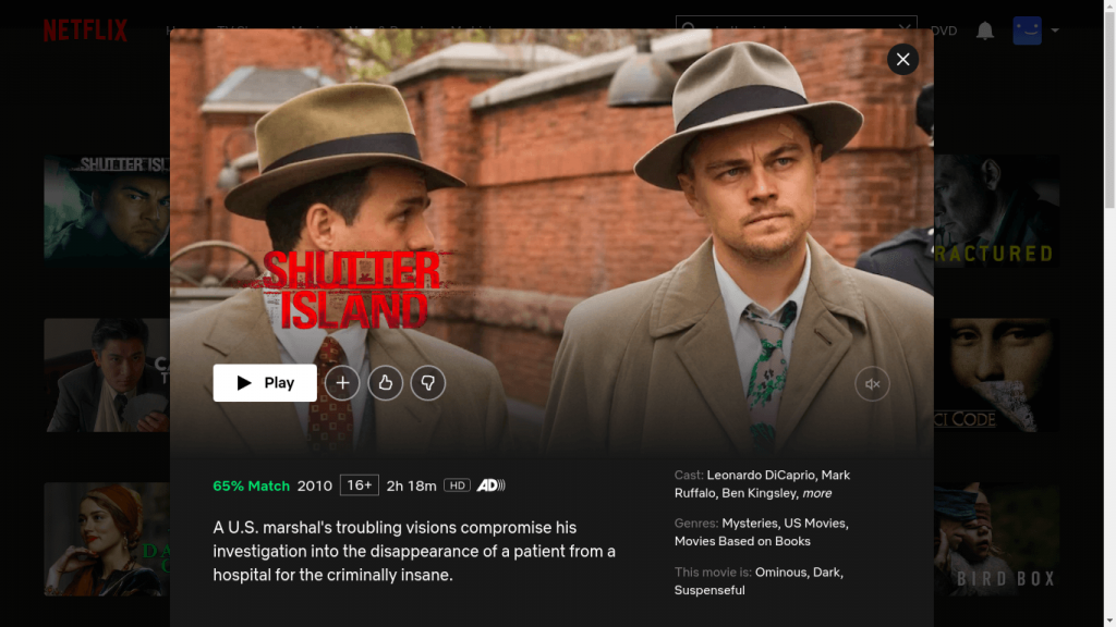 shutter island private internet access netflix