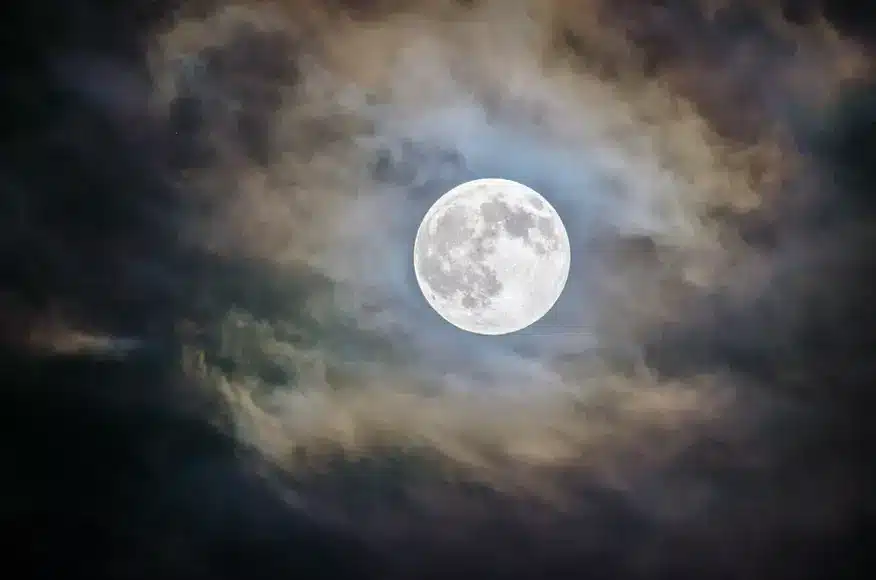 moon in night sky