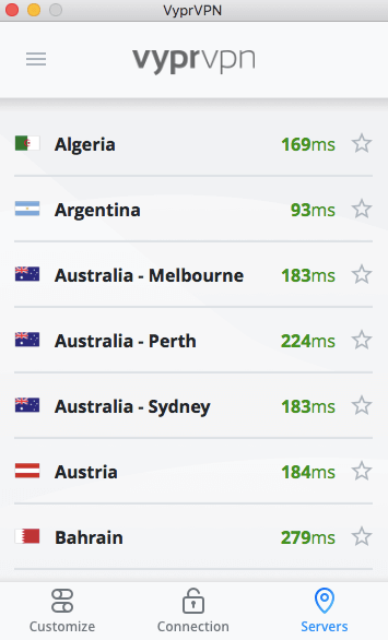 vyprvpn server list