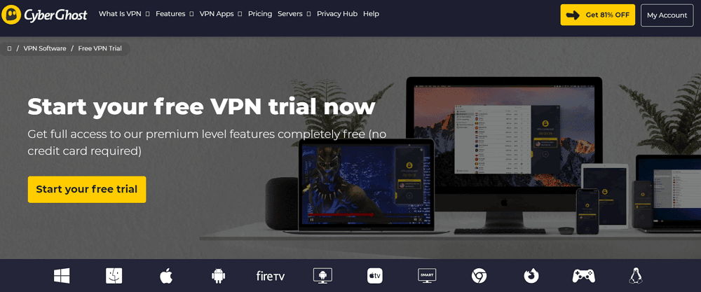 cyberghost free trial 