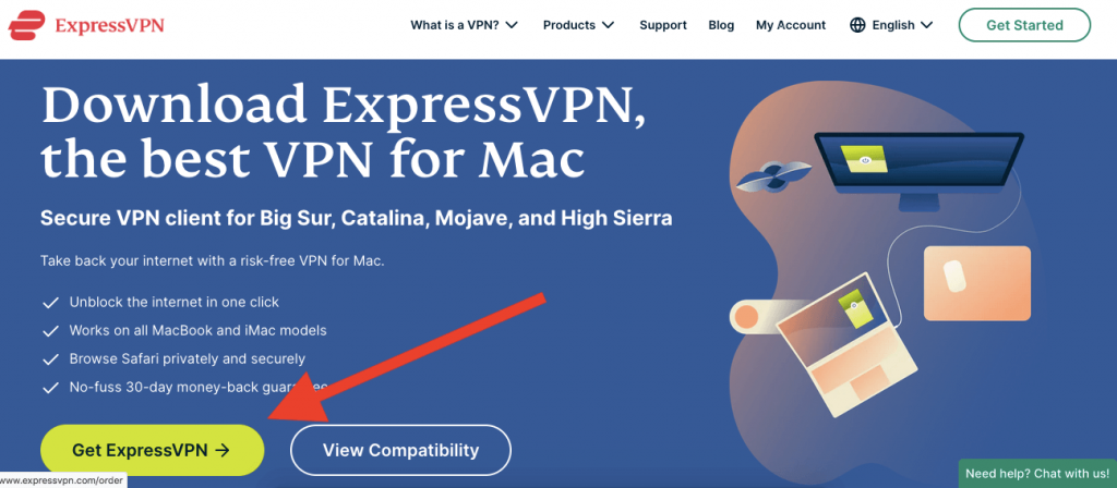 expressvpn home page