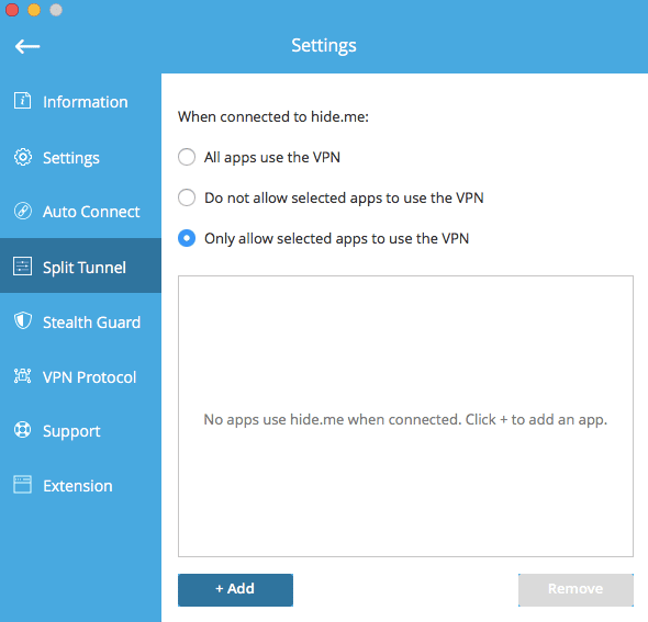 hide.me vpn split tunneling