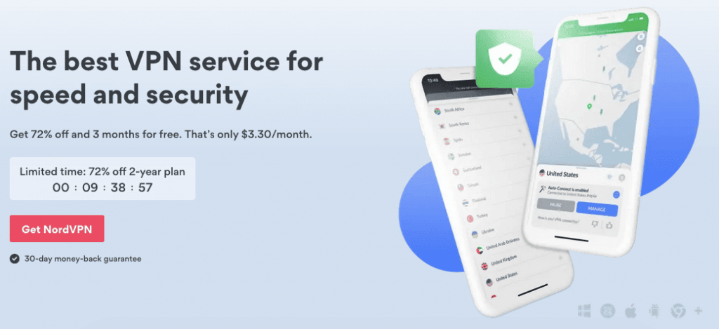 nordvpn landing page