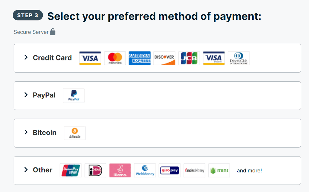 expressvpn payment method