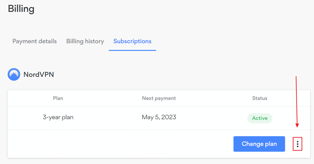 nordaccount subscription settings