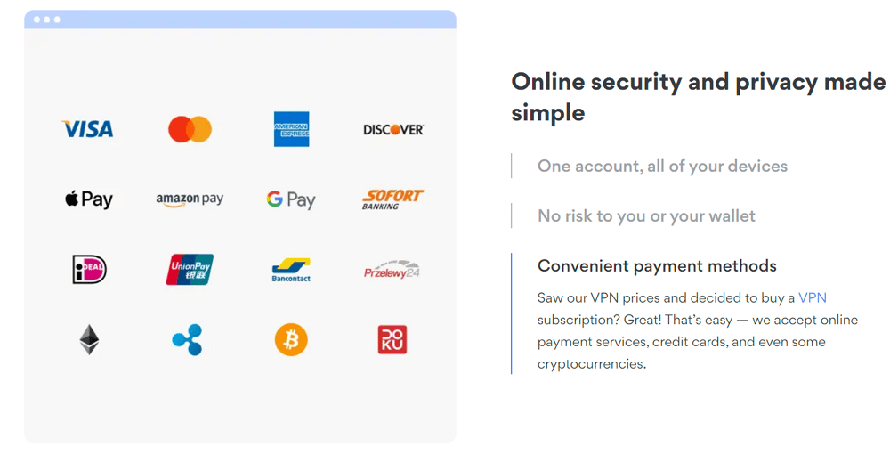 nordvpn payment methods