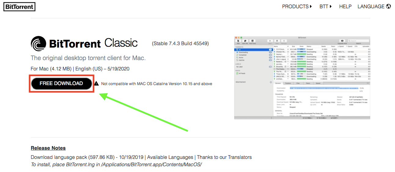 bittorrent download page