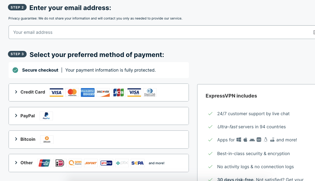 expressvpn checkout