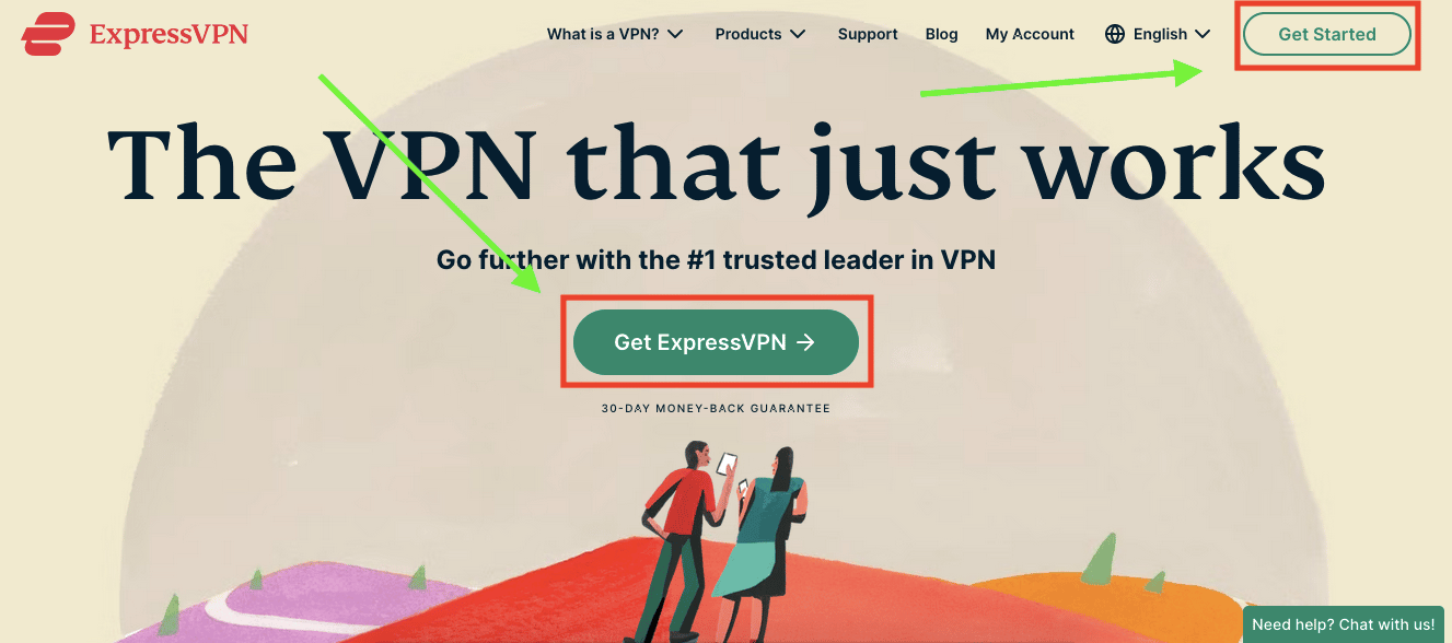 expressvpn home page