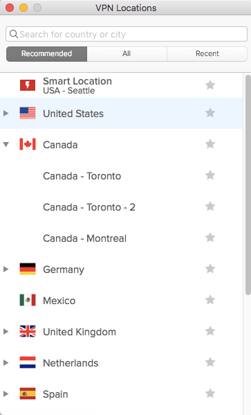 expressvpn server locations