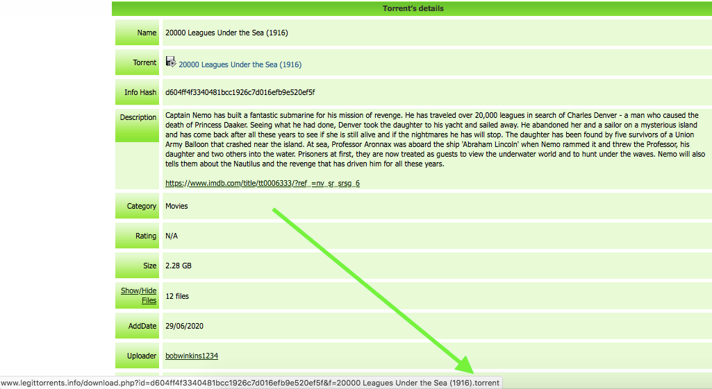 legittorrents movie page