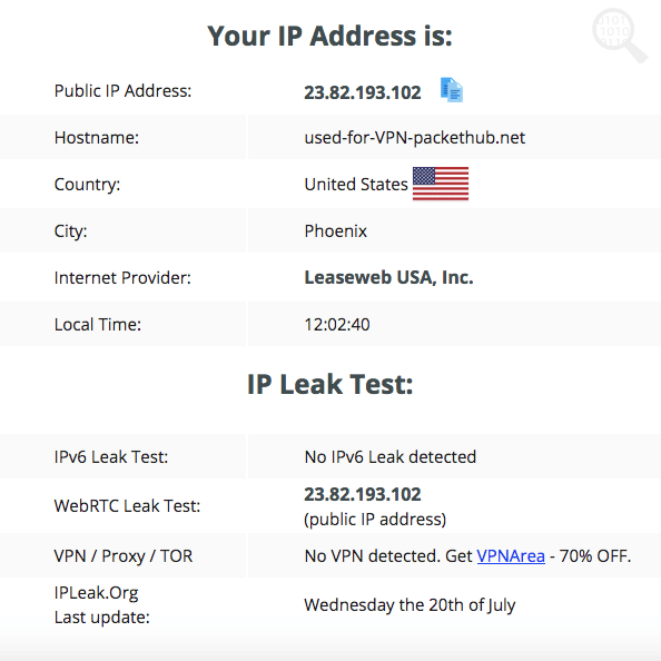 nordvpn ip leak test