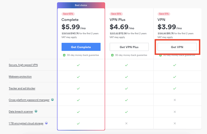 nordvpn packages