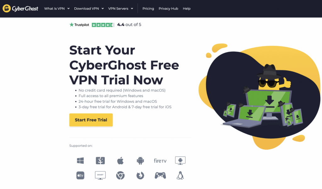 Cyberghost free trial