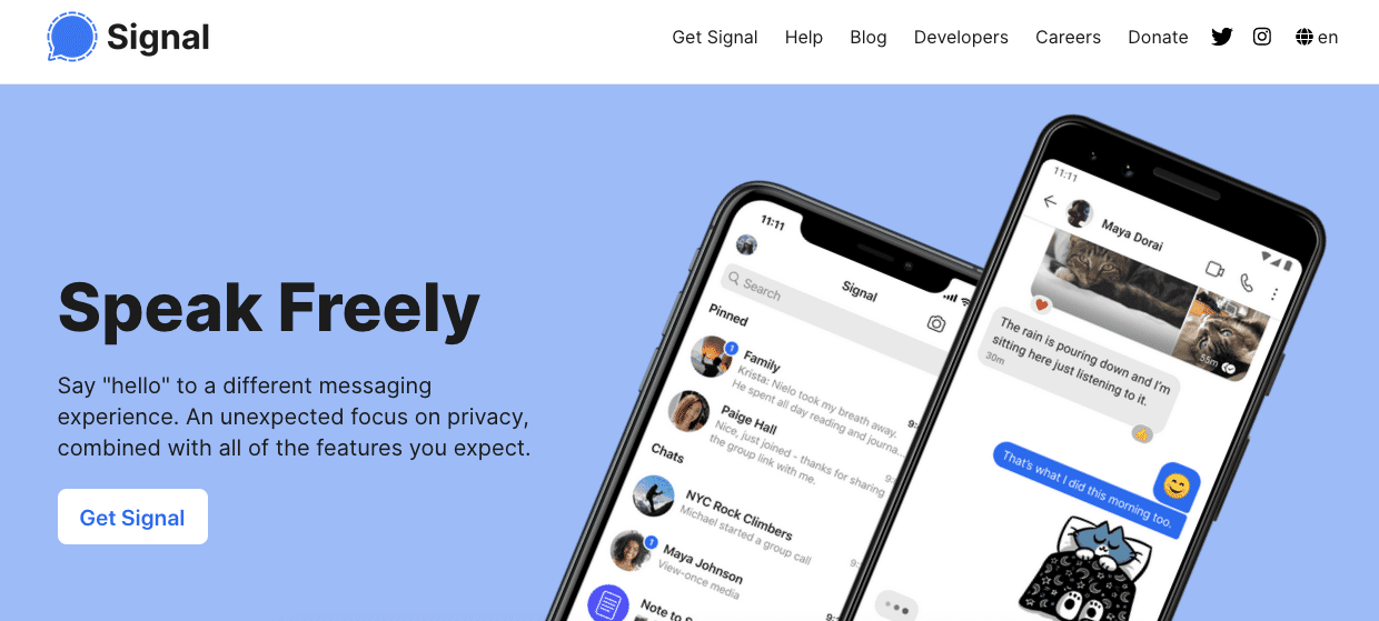 signal homepage