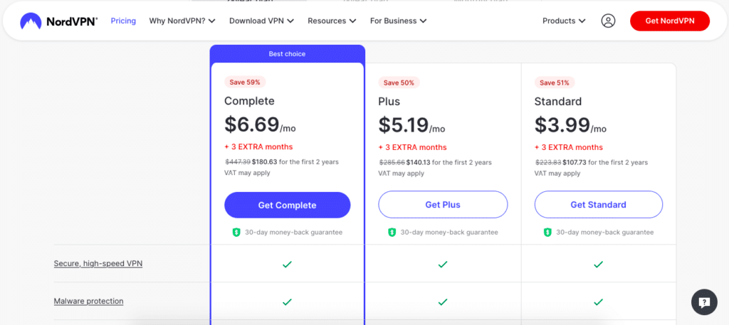 nord vpn pricing