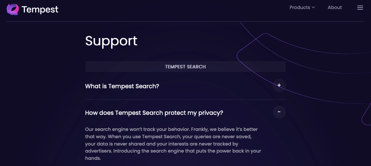 tempest browser support