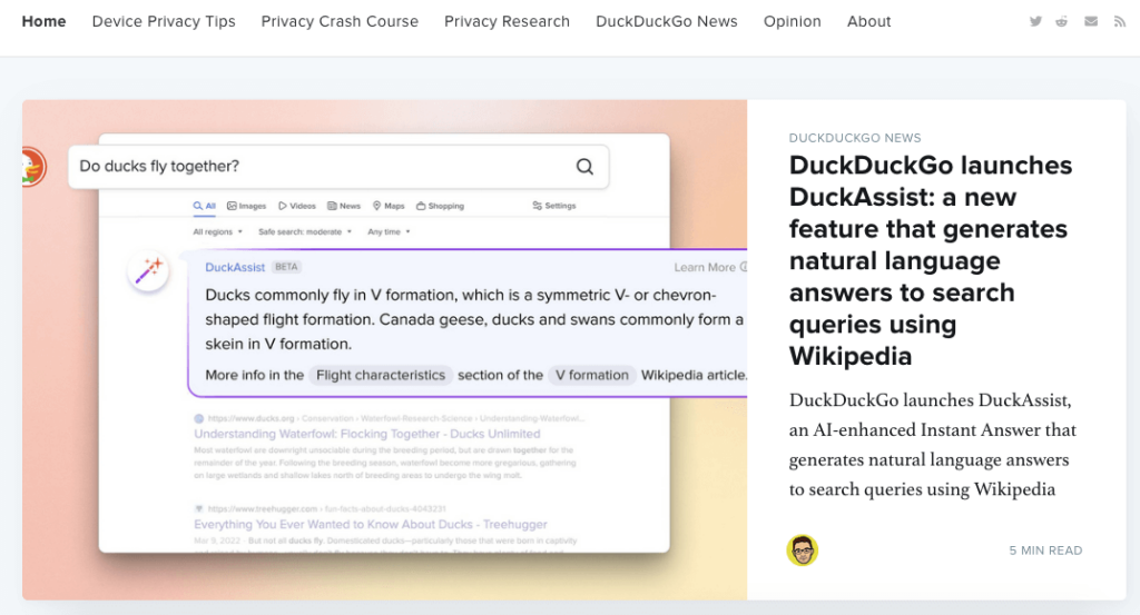 duckduckgo duckassist ai