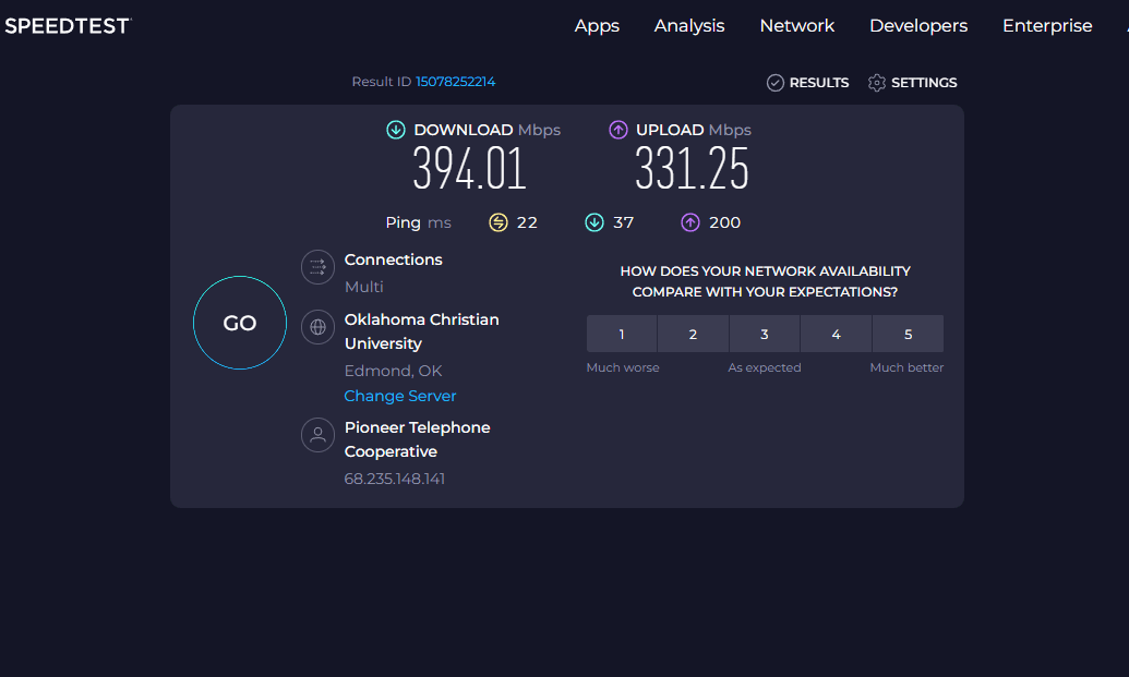 epic internet speed