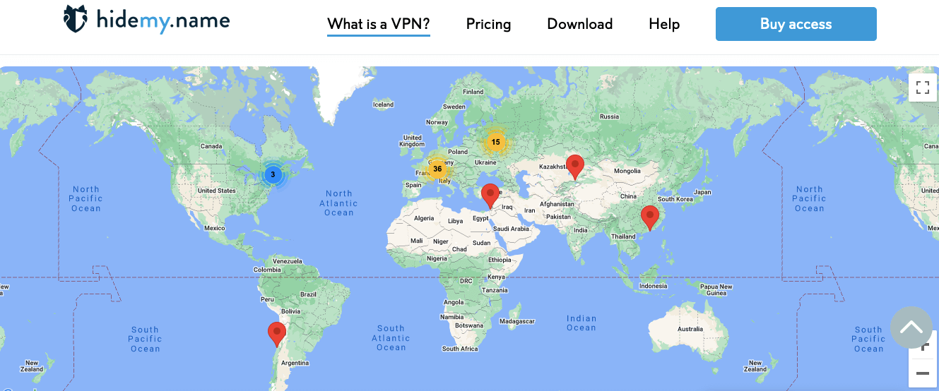 hidemyname vpn server locations