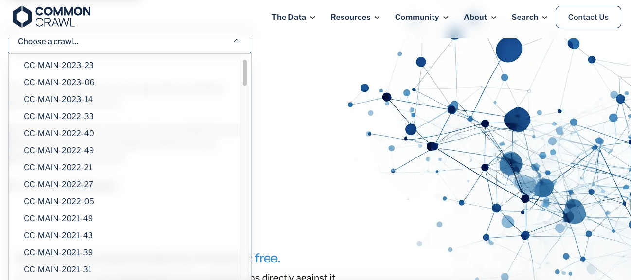 common crawl overview page