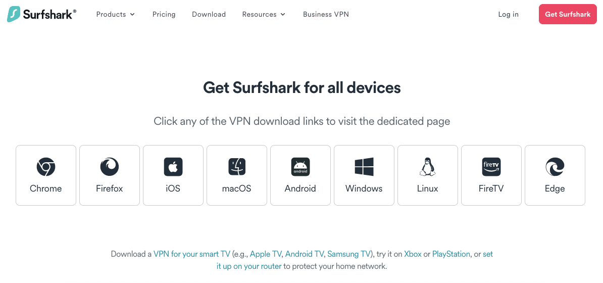 surfshark supported devices