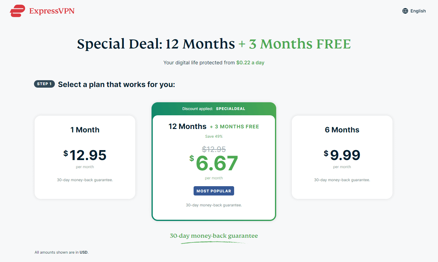 expressvpn pricing