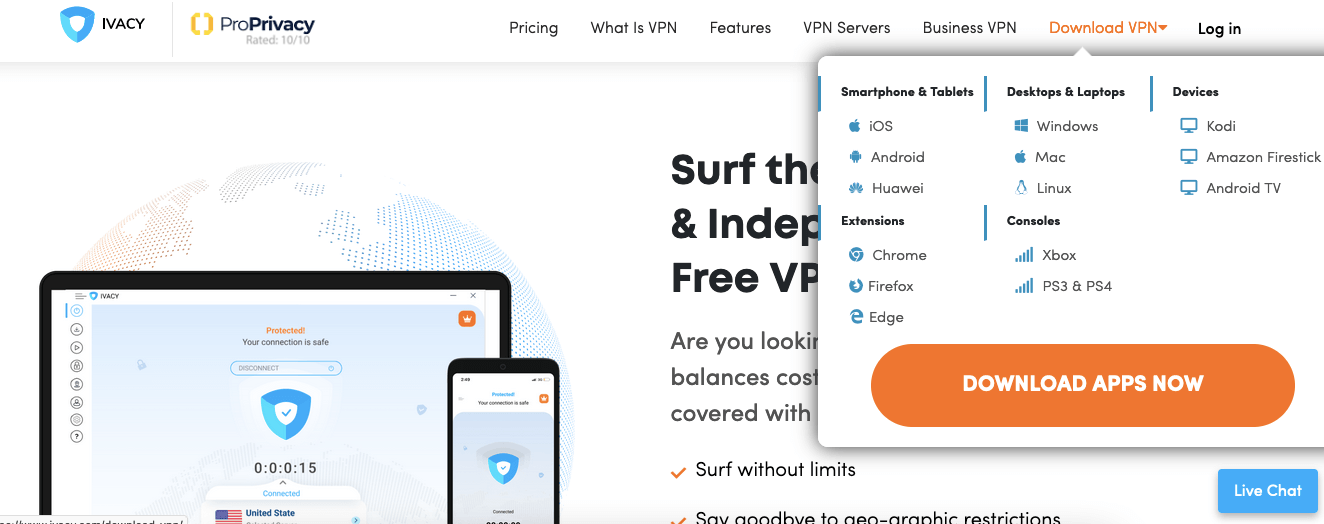 ivacy vpn website