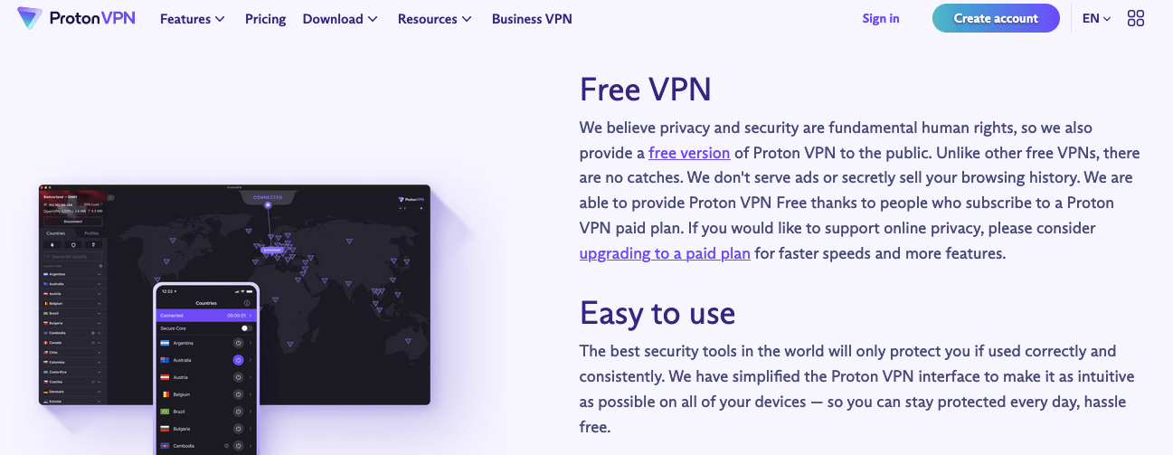 proton vpn website
