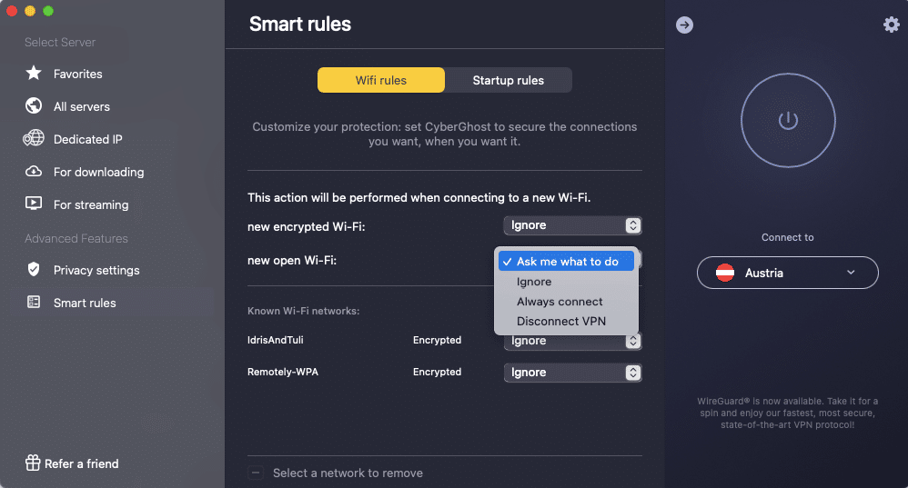 cyberghost vpn macos smart rules