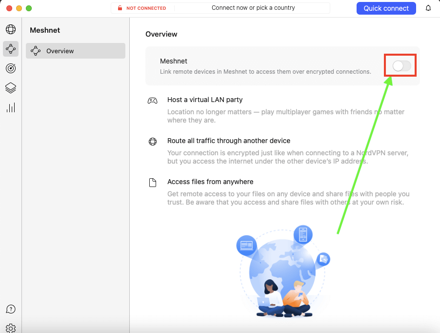 nordvpn meshnet activation