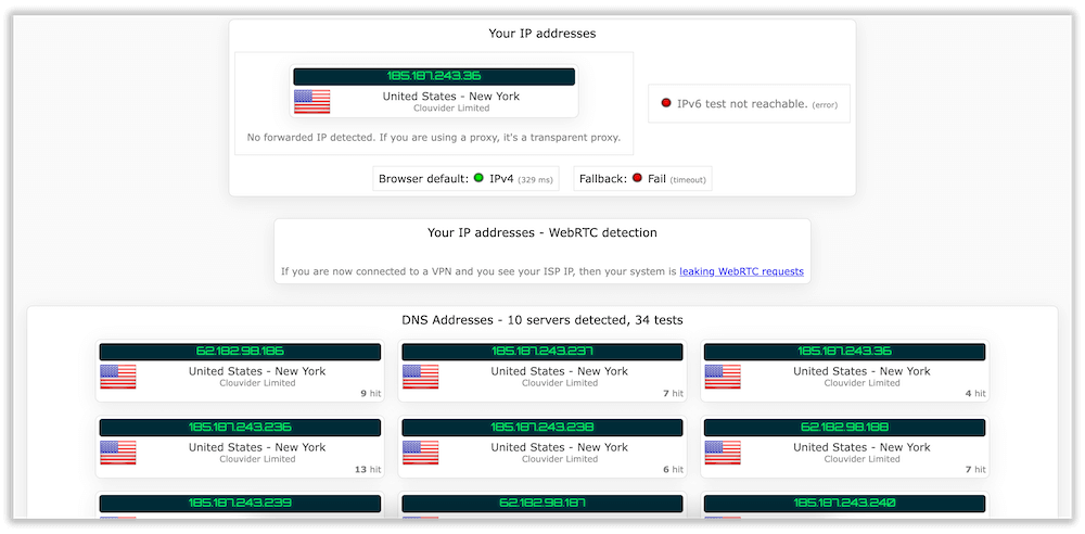 dns leak test