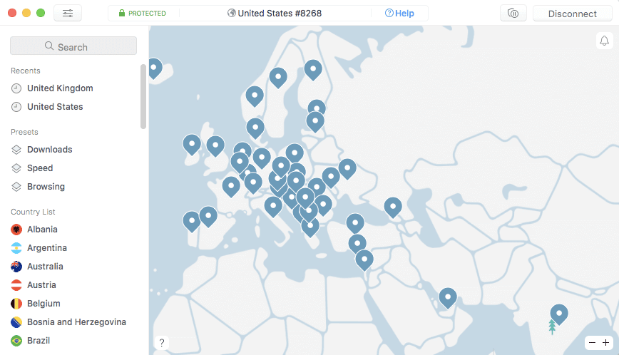 nordvpn server locations