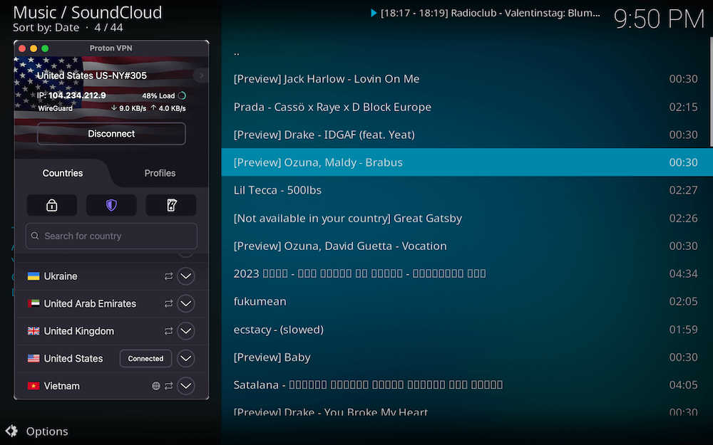 protonvpn soundcloud