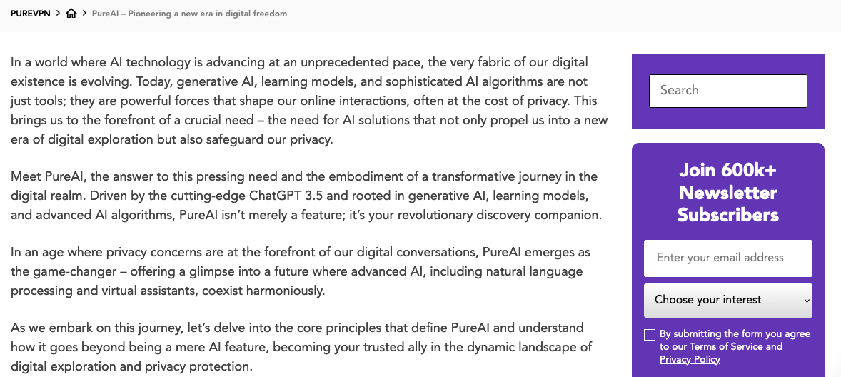 purevpn pureai announcement