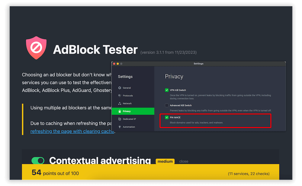 pia adblocker