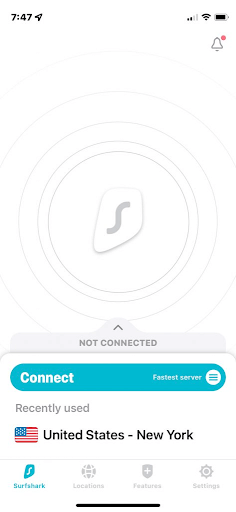 surfshark ios interface
