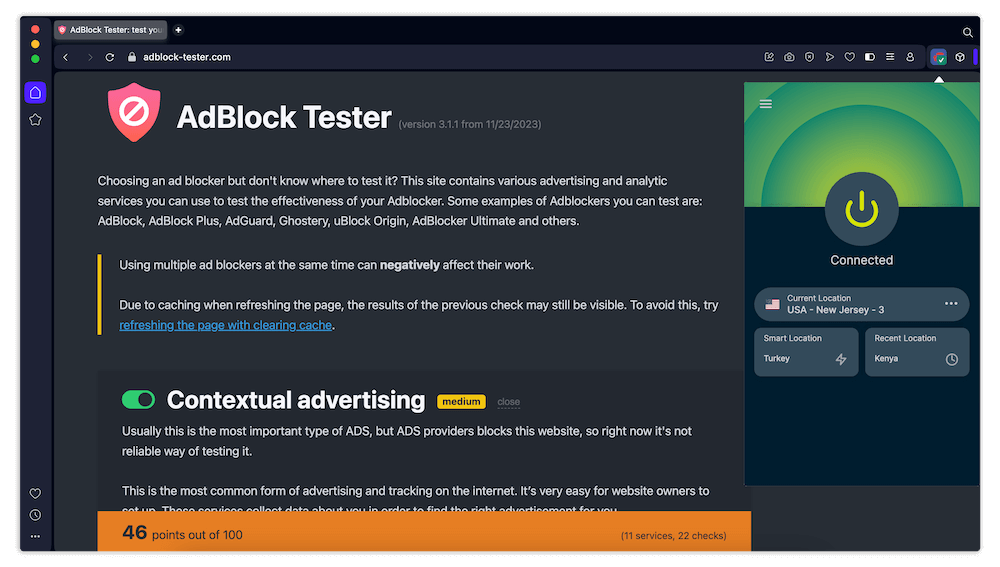 expressvpn ad blocker test