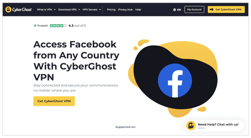 cyberghost facebook